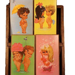 W.M. Otto Big Eye Bath Kids Prints – Set of 4